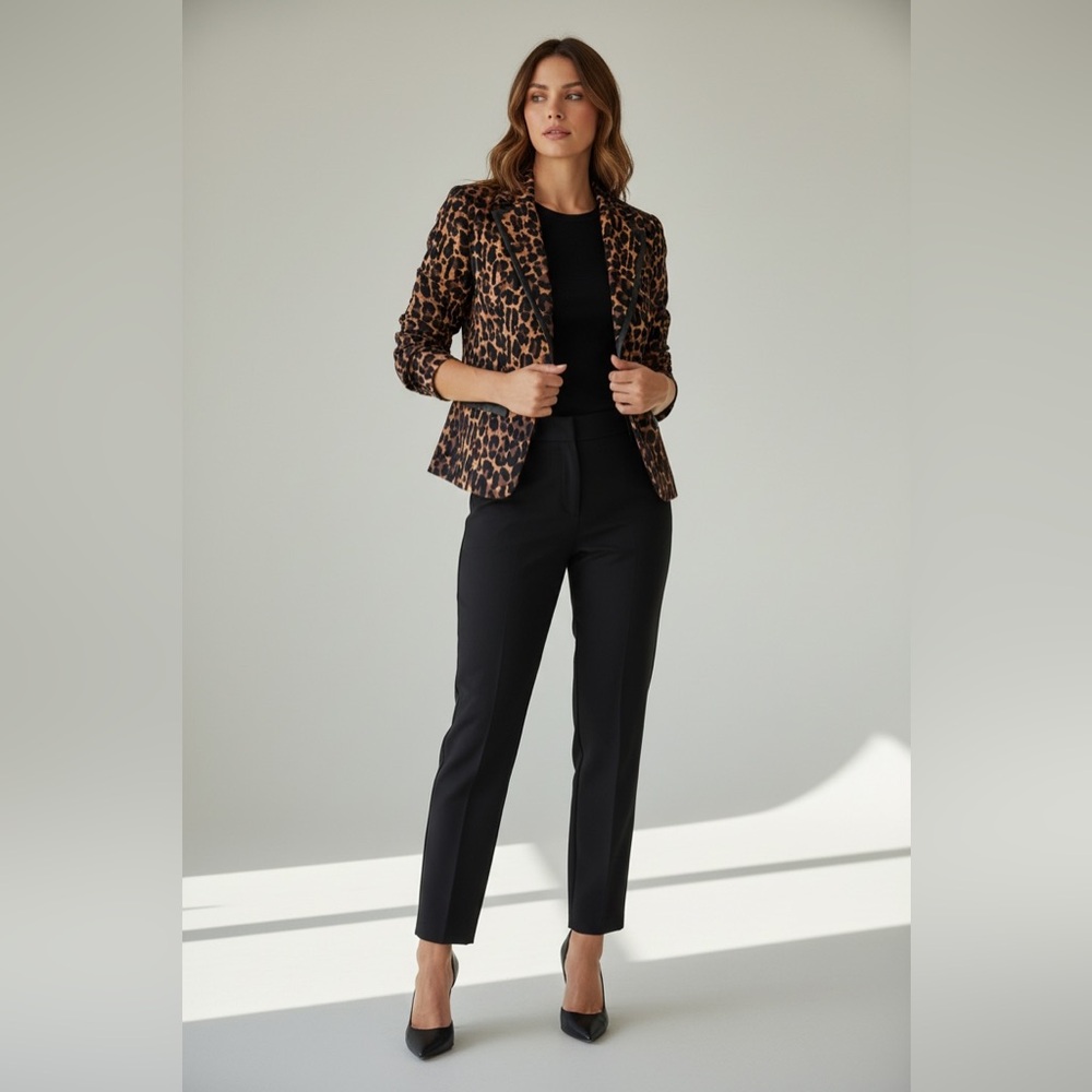 NWOT! 🐆Leopard Print Suit Jacket🐆 Size XS